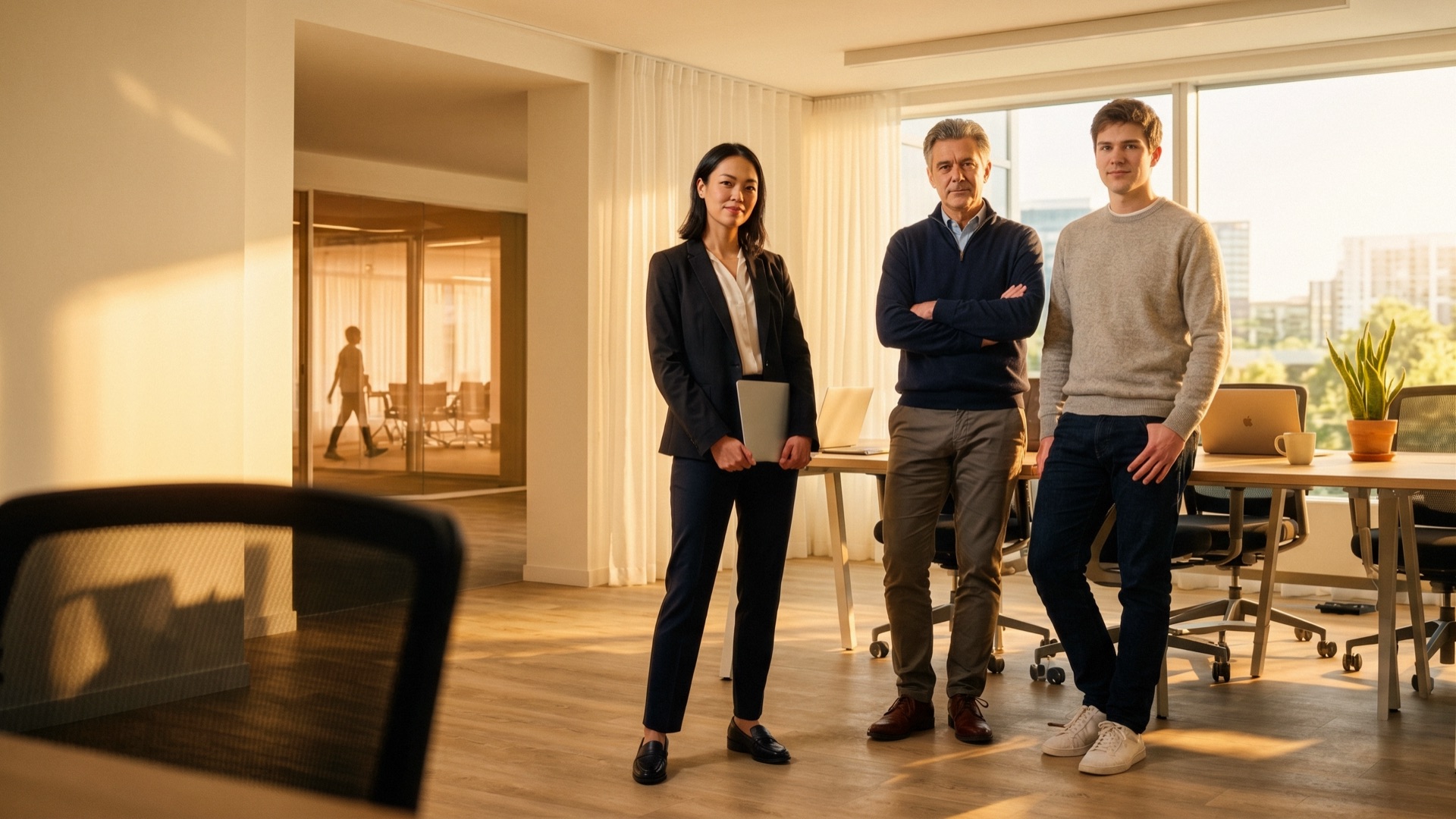 Alunos da FIA digital em um escritório